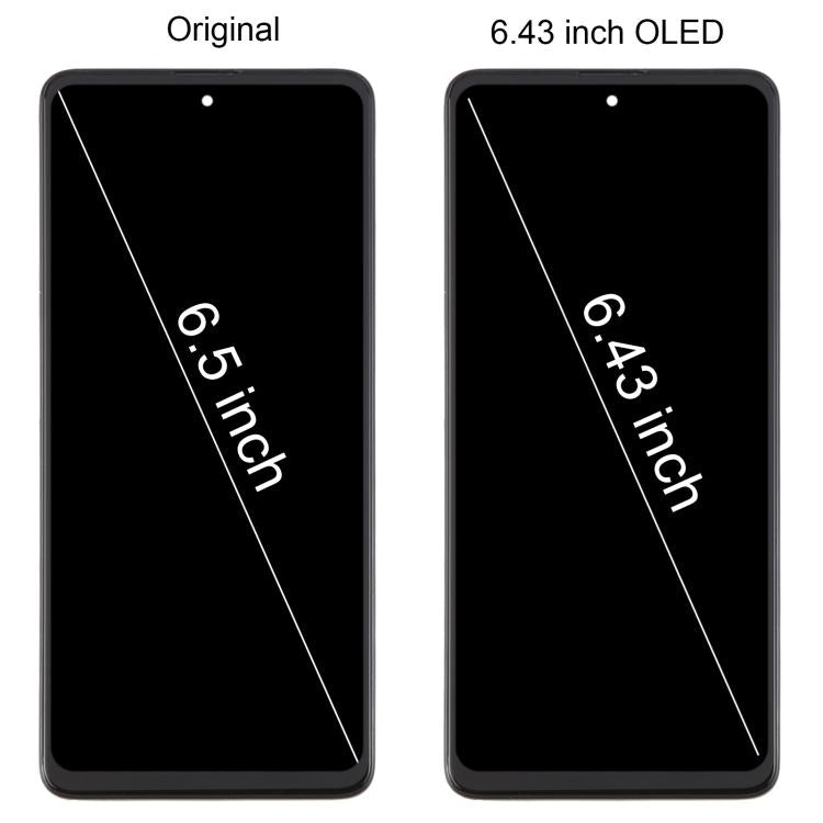 For Samsung Galaxy A51 4G SM-A515F 6.43 inch OLED LCD Screen Digitizer Full Assembly with Frame  - Black