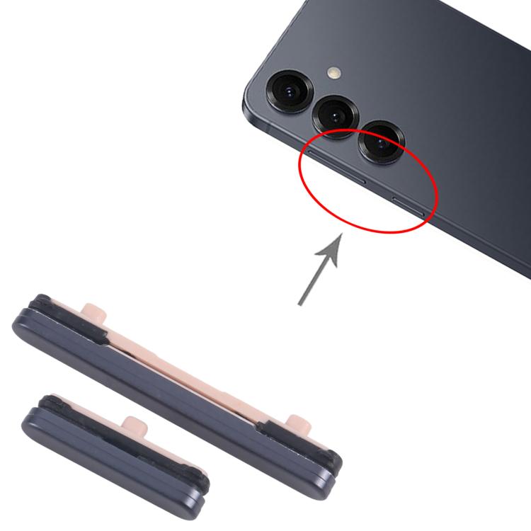 For Samsung Galaxy S25 SM-S931B 10pcs Power Button and Volume Control Button  - Black