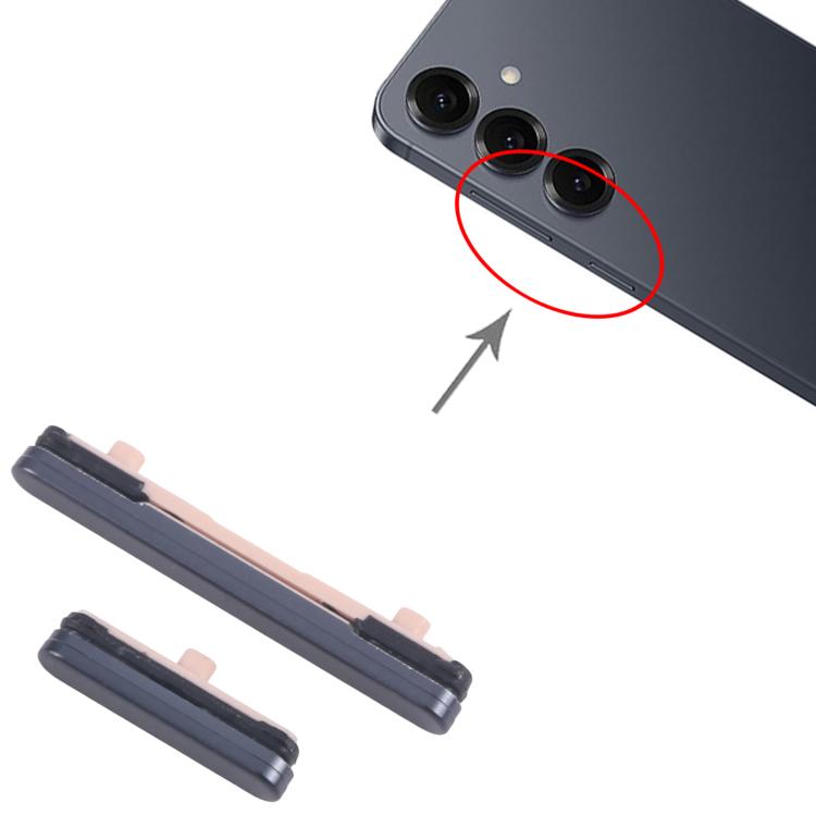 For Samsung Galaxy S25+ SM-S936B 10pcs Power Button and Volume Control Button  - Black