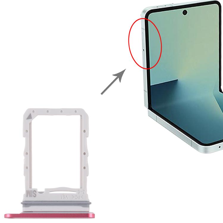 For Samsung Galaxy Z Flip7 SM-F766U Original SIM Card Tray  - Red