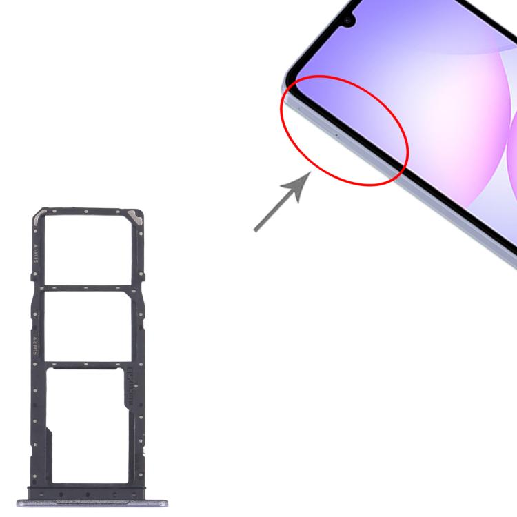 For Samsung Galaxy A07 4G SM-A075F Original 10pcs SIM Card Tray + SIM Card Tray + Micro SD Card Tray