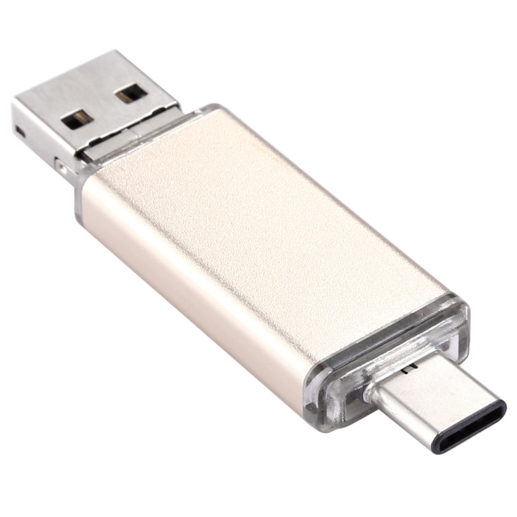 64GB 3 in 1 USB-C / Type-C + USB 2.0 + OTG Flash Disk, For Type-C Smartphones & PC Computer