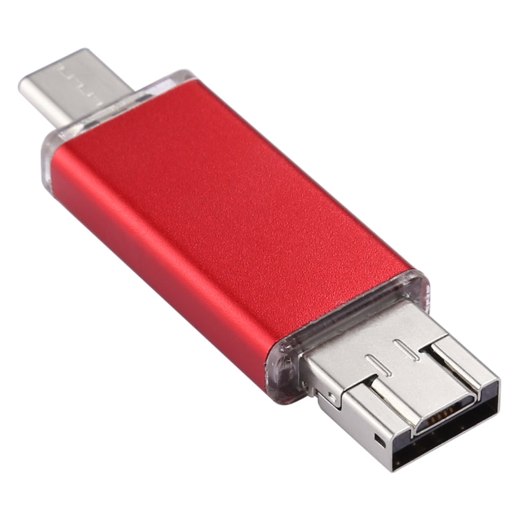 64GB 3 in 1 USB-C / Type-C + USB 2.0 + OTG Flash Disk, For Type-C Smartphones & PC Computer