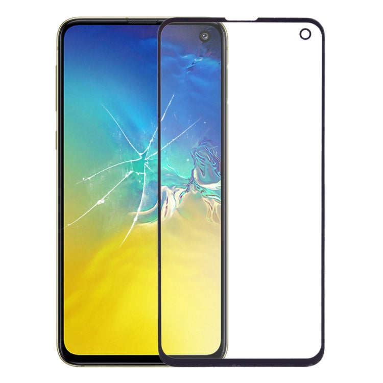 For Galaxy S10e SM-G970F/DS, SM-G970U, SM-G970W  Front Screen Outer Glass Lens (Black)