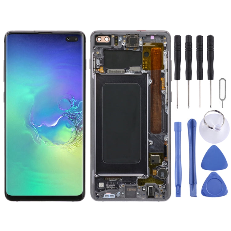 Original Super AMOLED LCD Screen for Samsung Galaxy S10+ Digitizer Full Assembly with Frame