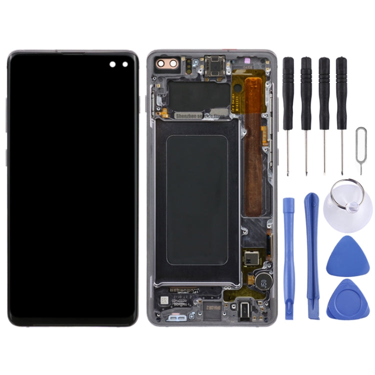 Original Super AMOLED LCD Screen for Samsung Galaxy S10+ Digitizer Full Assembly with Frame