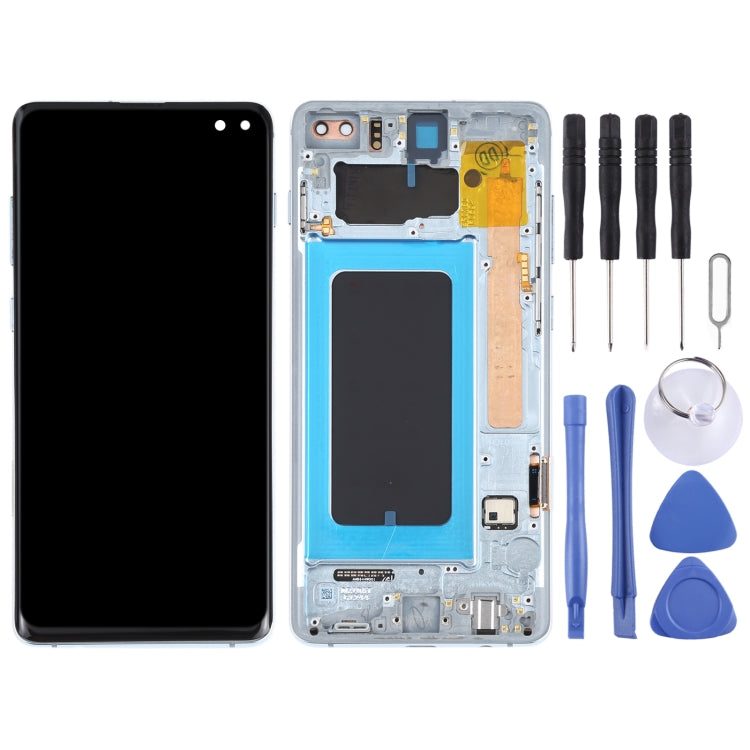 Original Super AMOLED LCD Screen for Samsung Galaxy S10+ Digitizer Full Assembly with Frame