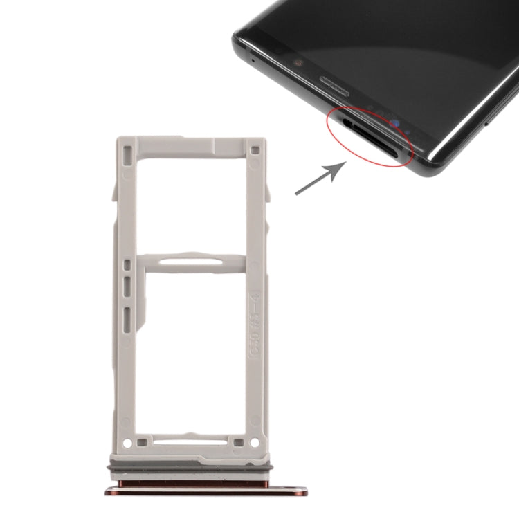 For Galaxy Note9 SIM Card Tray + SIM Card Tray / Micro SD Card Tray