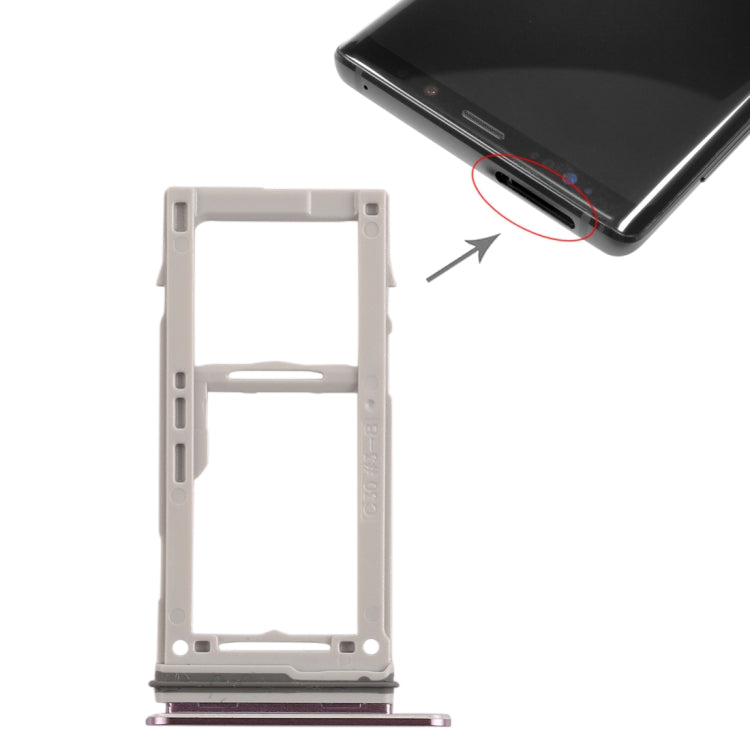 For Galaxy Note9 SIM Card Tray + SIM Card Tray / Micro SD Card Tray