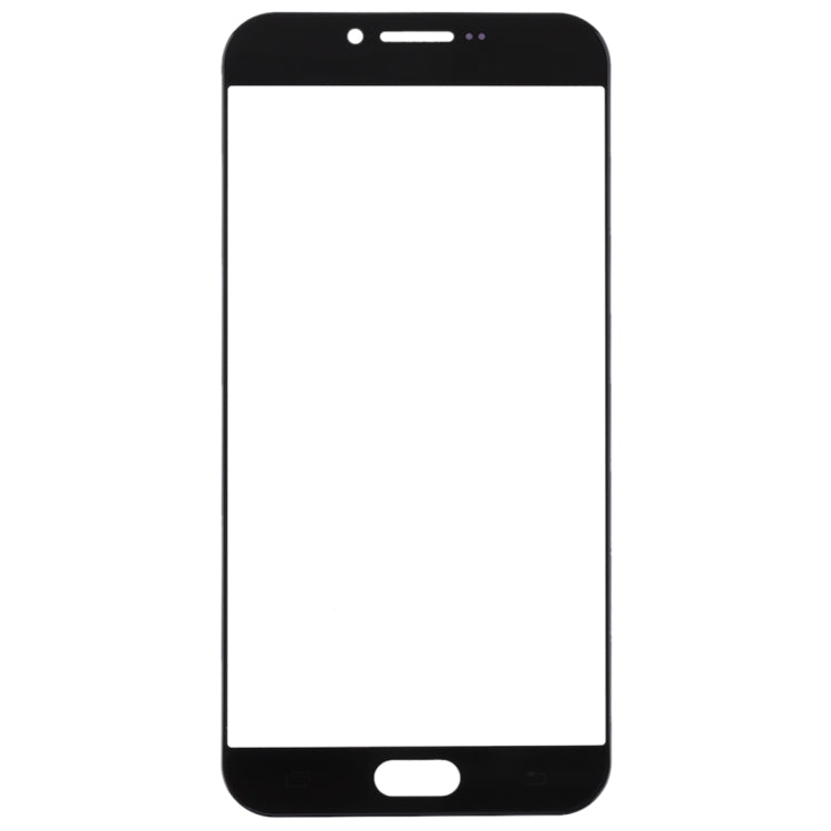 For Galaxy A8 (2016) / A810 Front Screen Outer Glass Lens (Black)