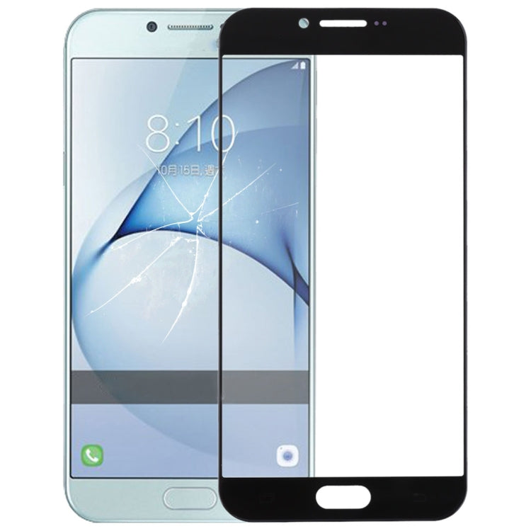 For Galaxy A8 (2016) / A810 Front Screen Outer Glass Lens (Black)