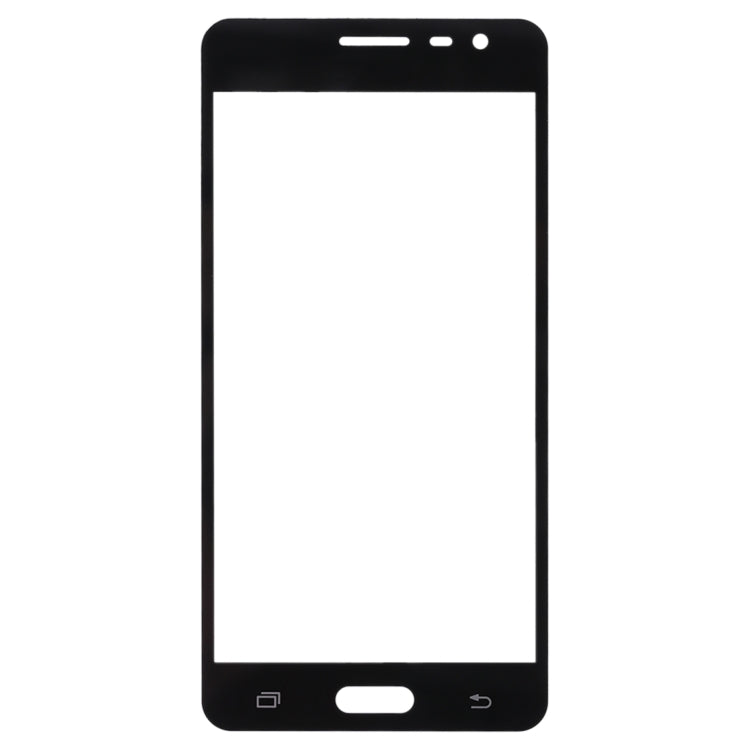 For Galaxy J3 Pro / J3110 Front Screen Outer Glass Lens (Black)