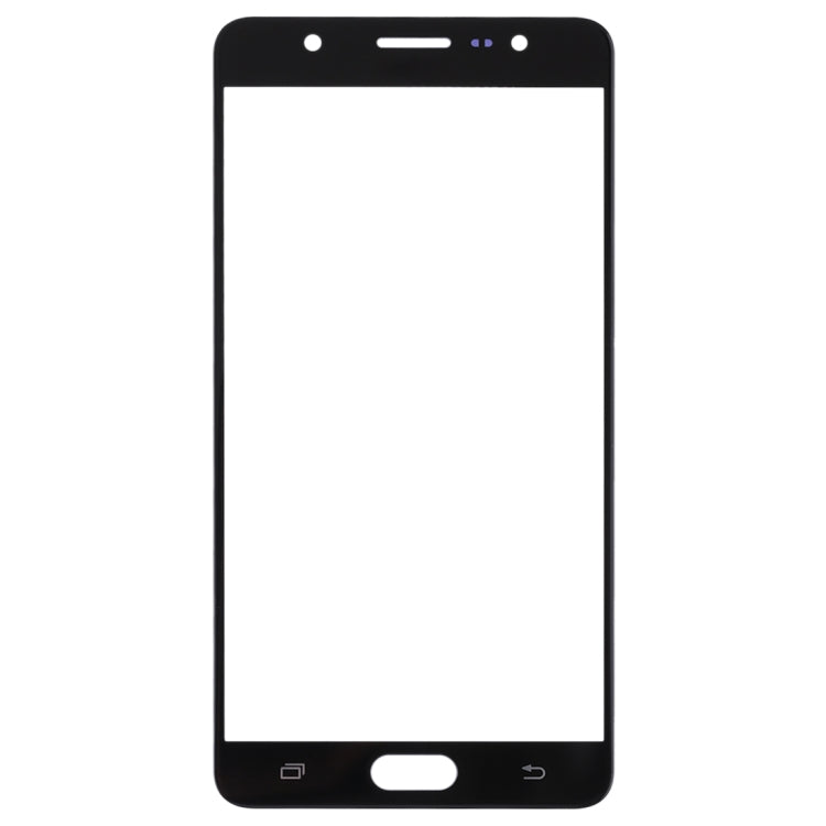 For Galaxy J7 Max Front Screen Outer Glass Lens (Black)