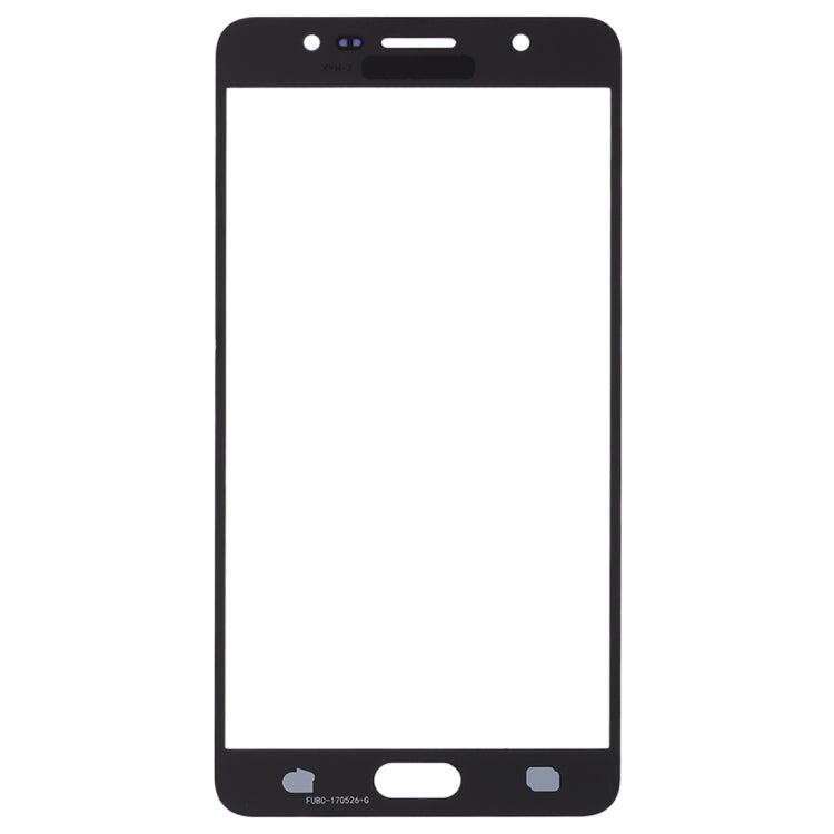 For Galaxy J7 Max Front Screen Outer Glass Lens (Black)