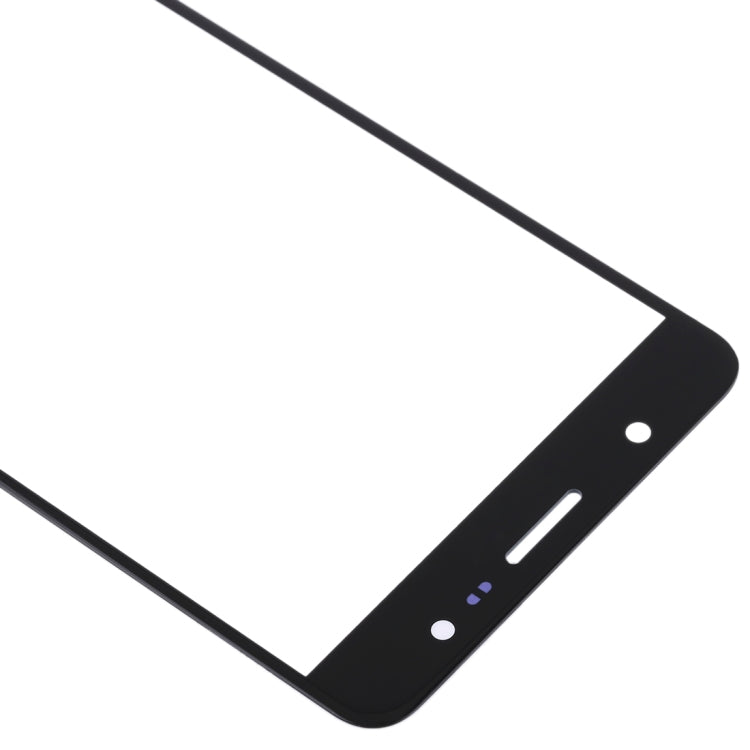 For Galaxy J7 Max Front Screen Outer Glass Lens (Black)