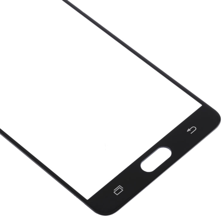 For Galaxy J7 Max Front Screen Outer Glass Lens (Black)