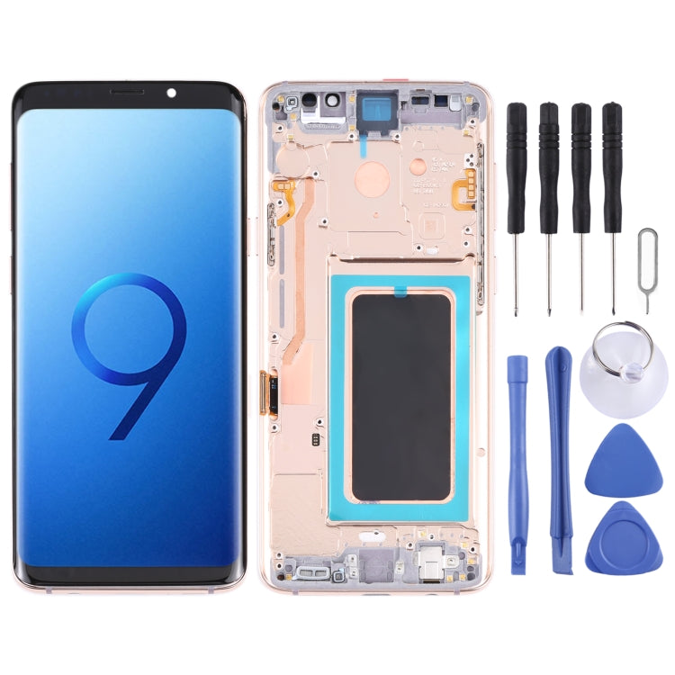 Super AMOLED LCD Screen for Galaxy S9+ / G965F / G965F / DS / G965U / G965W / G9650 Digitizer Full Assembly with Frame