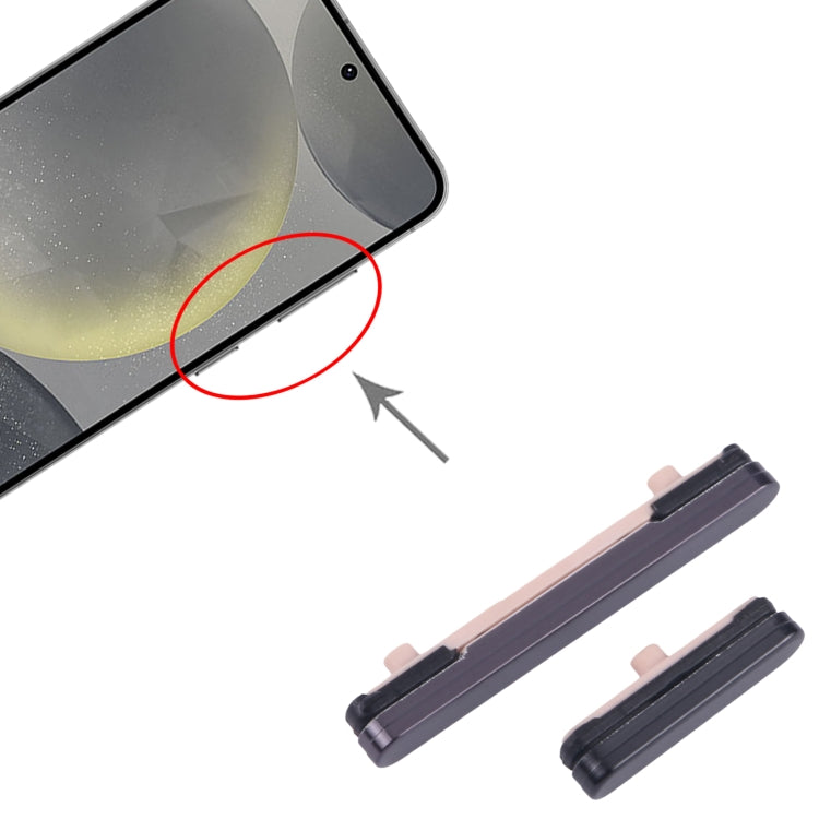 For Samsung Galaxy S24 SM-S921B 10pcs Original Power Button and Volume Control Button  - Black