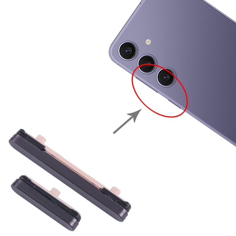 For Samsung Galaxy S24+ SM-S926B 10pcs Original Power Button and Volume Control Button  - Black