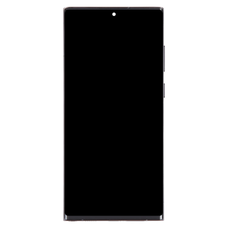 For Samsung Galaxy S22 Ultra 5G SM-S908U US Edition OLED LCD Screen Digitizer Full Assembly with Frame (Black)