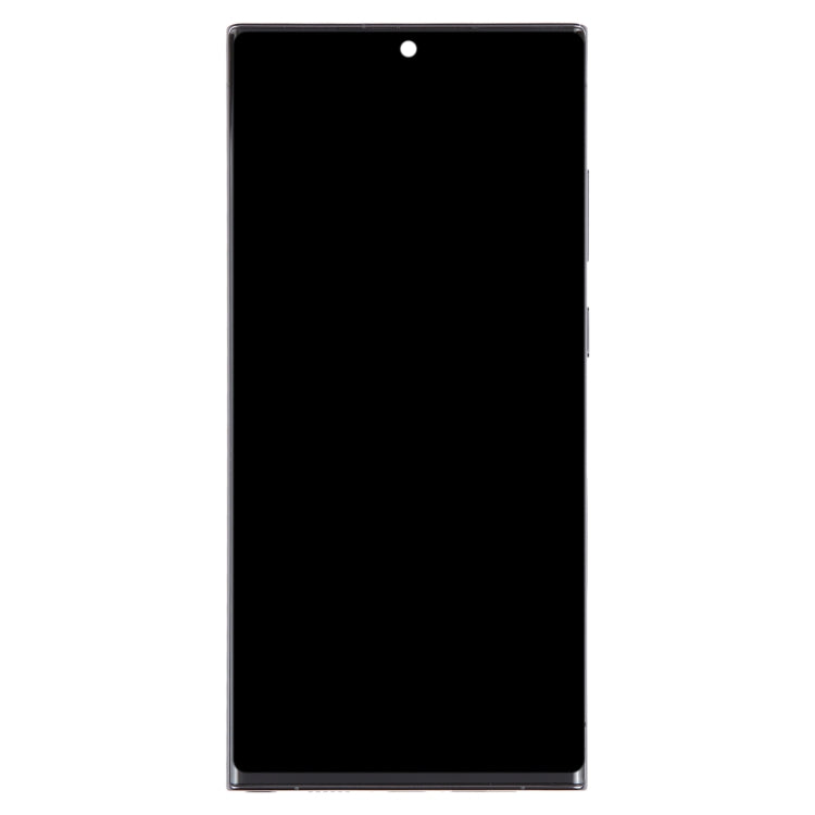 For Samsung Galaxy S23 Ultra 5G SM-S918U US Edition OLED LCD Screen Digitizer Full Assembly with Frame (Black)