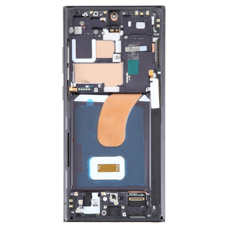OLED LCD Screen For Samsung Galaxy S23 Ultra 5G SM-S918B EU Edition Digitizer Full Assembly with Frame(Black)
