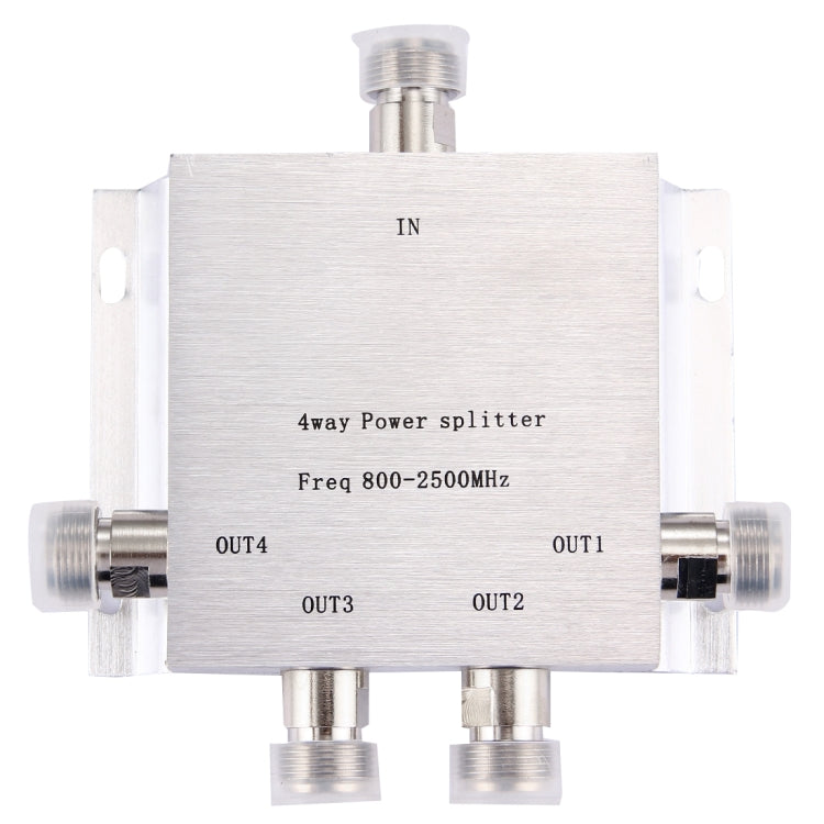 800-2500MHz N Female Adapter 4-Way Power Splitter