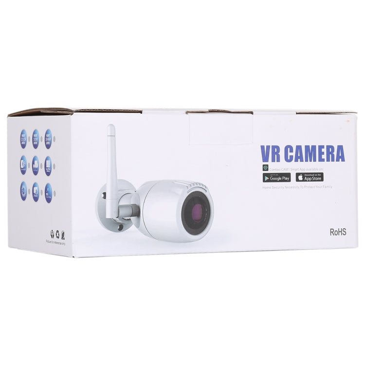 HD Intelligent Network Video Camera WiFi IP Camera, Support TF Card (128GB Max)(White)
