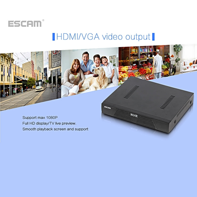 ESCAM MINI NVR K616 16CH Mini NVR Digital Video Recorder, Support VGA / HDMI / USB