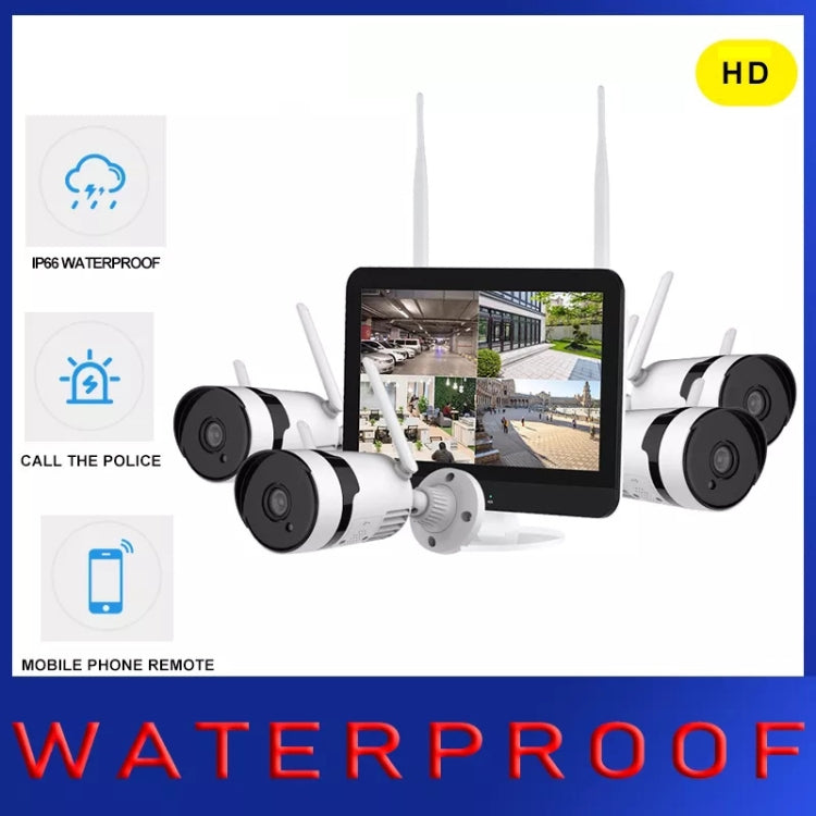 K8124-PE5520-P18 5.0 Million Pixels HD 12.5 inch Large Screen Wireless NVR Kit,
