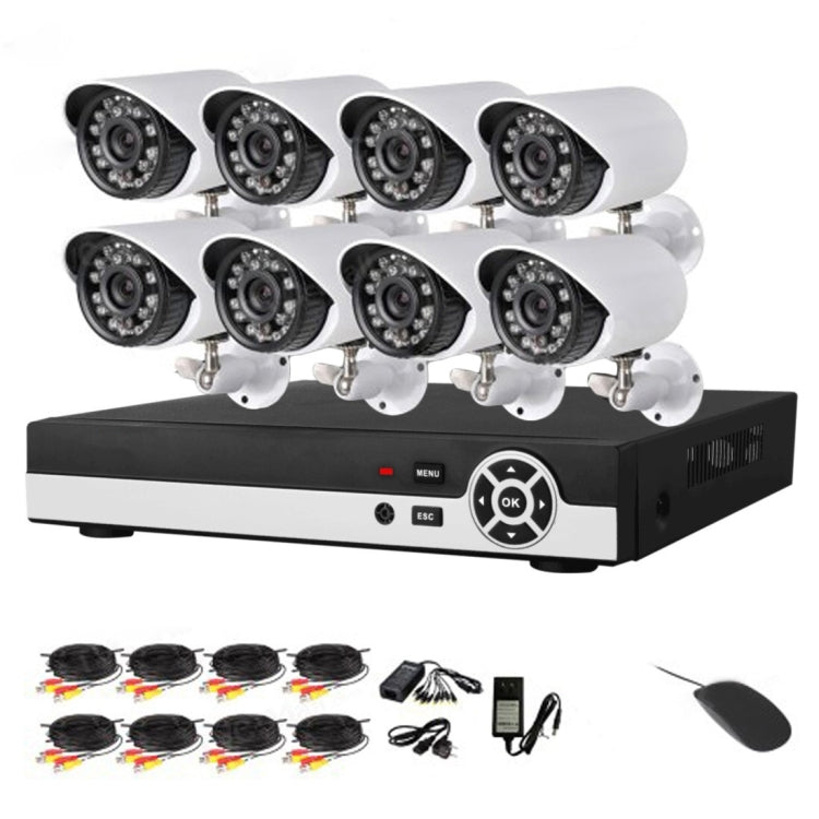szsinocam 8CH Analog DVR 8 x 600TVL IP66 Waterproof Camera Kit, Support HDMI (PAL), IR Distance: 20m