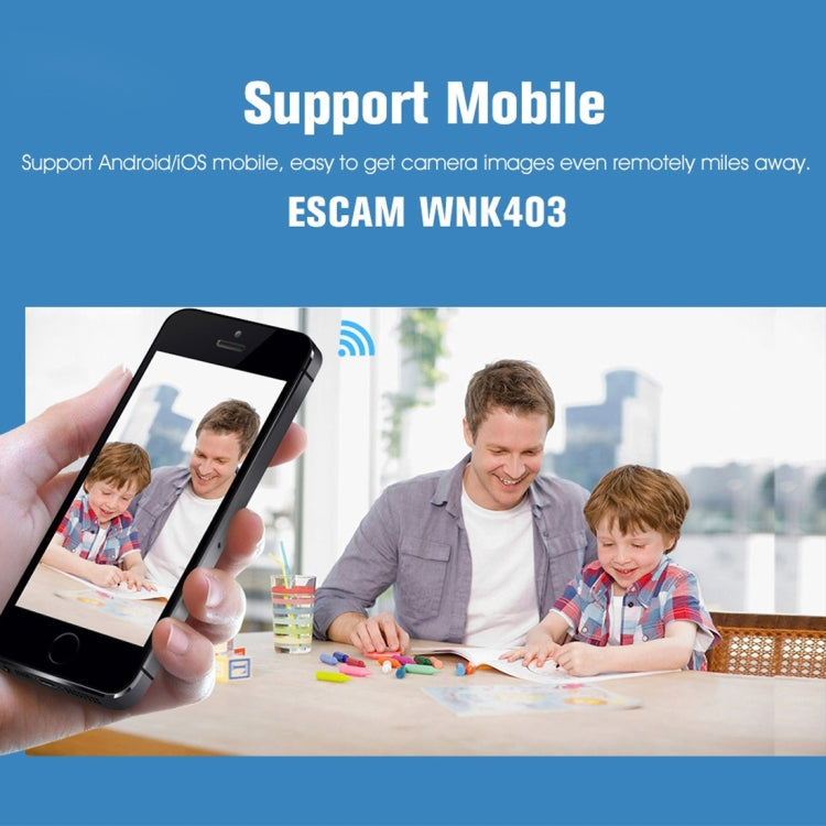 ESCAM WNK403 4CH 1080P 1/4 inch CMOS 2.0 Mega Pixel WiFi Bullet IP Camera NVR Kit, Support Night Vision / Motion Detection