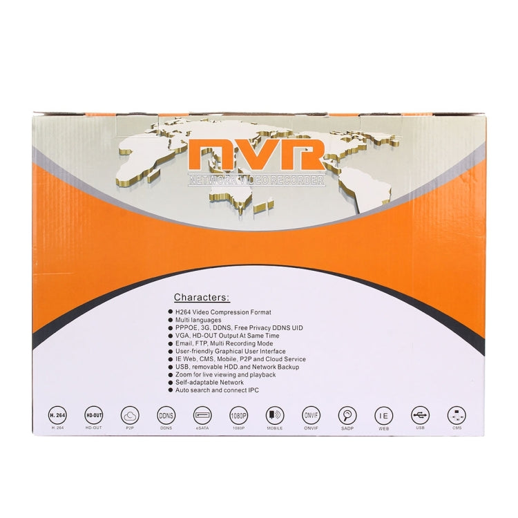 NVR 16CH 1080P Digital Video Recorder with Mouse, Support VGA / HDMI / USB 3.0 / eSATA