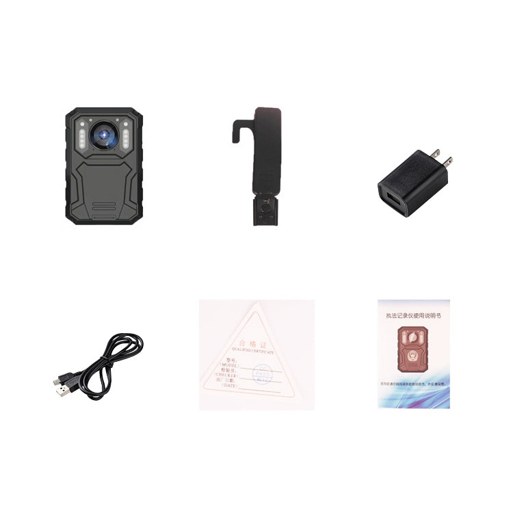 KJ01 1080P 20 Million Pixels 140 Degree Wide-angle Lens Waterproof Field Recorder Camera, Support Infrared Night Vision / Positioning & Loop Recording & 512GB TF Card, US Plug