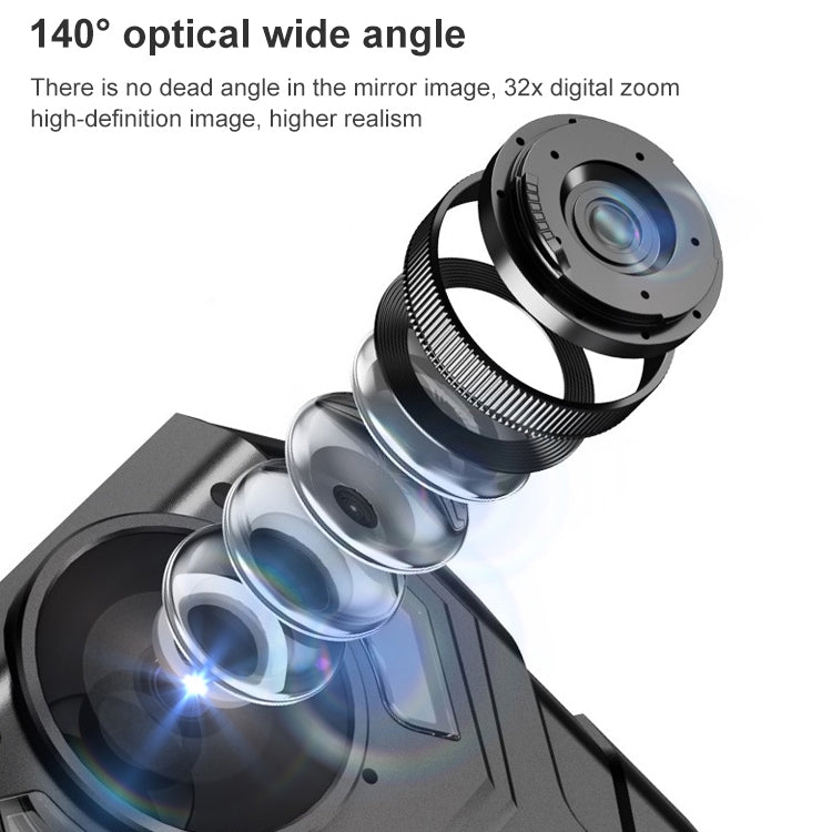 KJ01 1080P 20 Million Pixels 140 Degree Wide-angle Lens Waterproof Field Recorder Camera, Support Infrared Night Vision / Positioning & Loop Recording & 512GB TF Card, US Plug