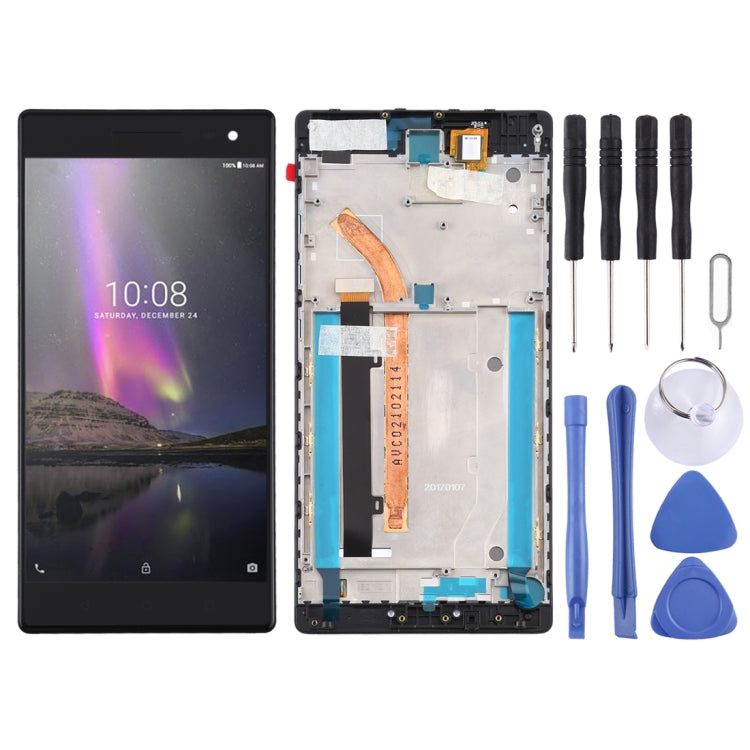 OEM LCD Screen for Lenovo Phab2 Pro / PB2-690M / PB2-690Y Digitizer Full Assembly With Frame (Black)