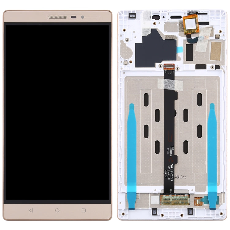 OEM LCD Screen for Lenovo Phab2 / PB2-650 / PB2-650N / PB2-650M Digitizer Full Assembly With Frame (Gold)