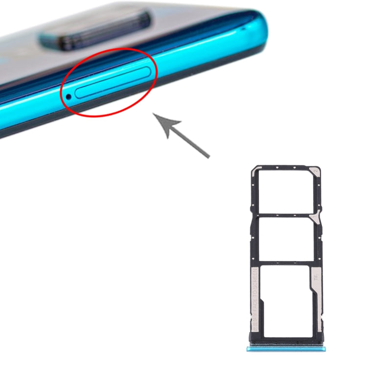 SIM Card Tray + SIM Card Tray + Micro SD Card Tray for Xiaomi Redmi Note 9S