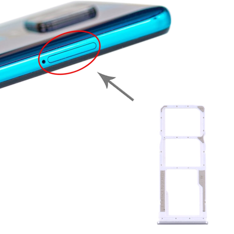 SIM Card Tray + SIM Card Tray + Micro SD Card Tray for Xiaomi Redmi Note 9S