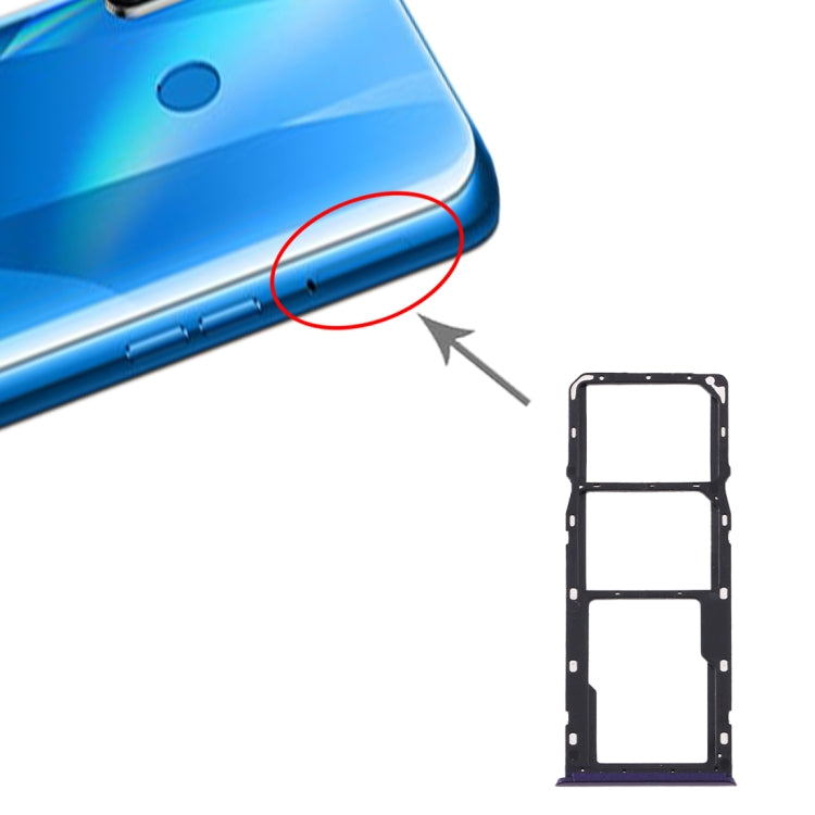 For OPPO Realme 5s  SIM Card Tray + SIM Card Tray + Micro SD Card Tray