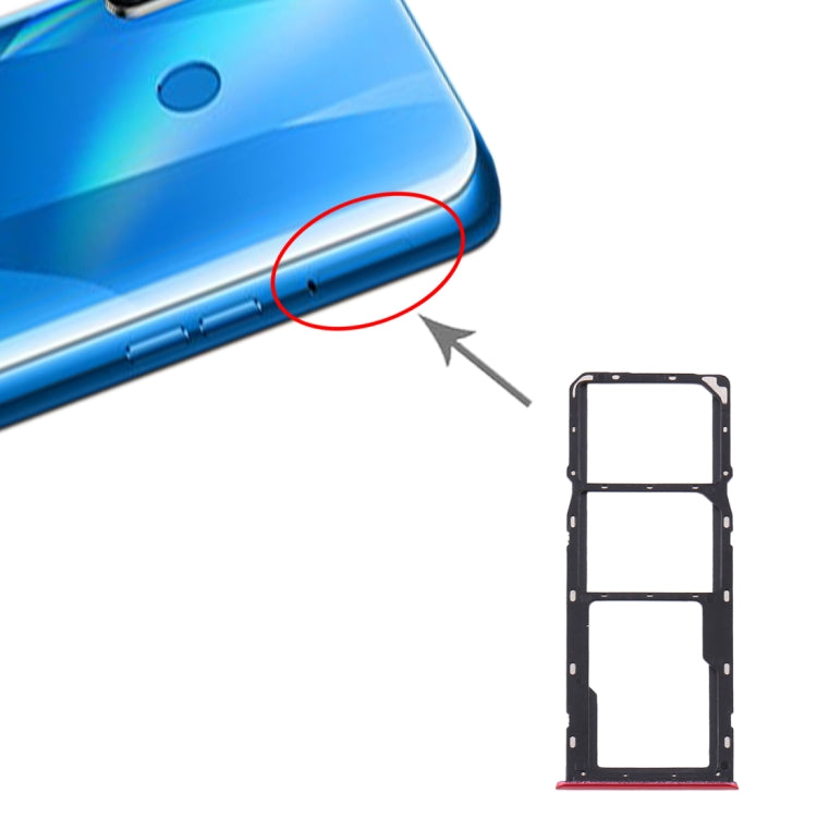 For OPPO Realme 5s  SIM Card Tray + SIM Card Tray + Micro SD Card Tray