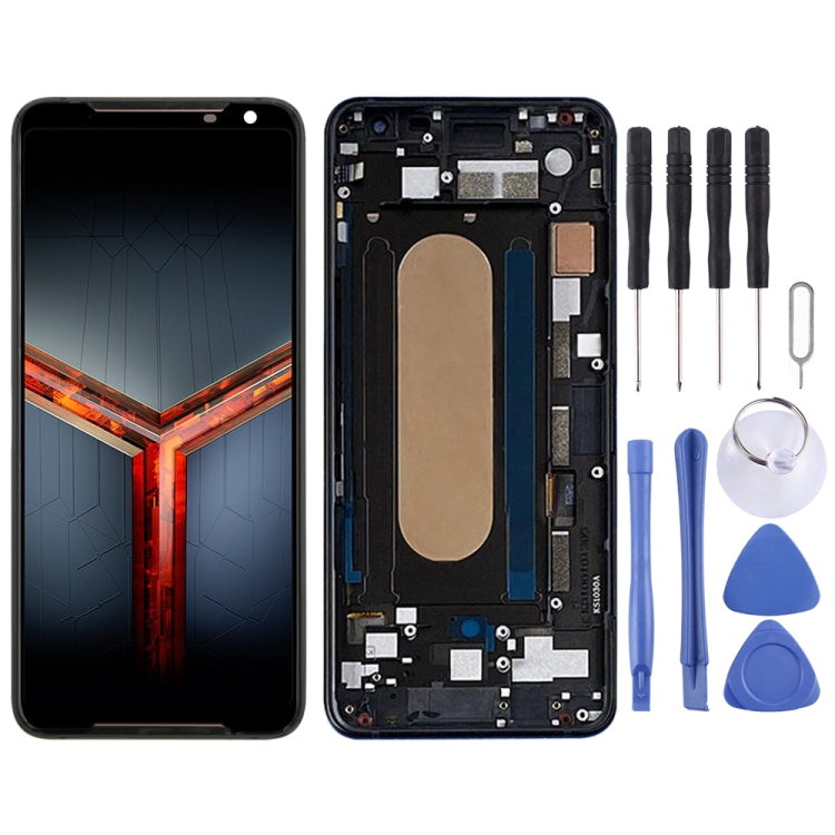 Original LCD Screen for Asus ROG Phone II ZS660KL Digitizer Full Assembly with Frameï¼ˆBlack)