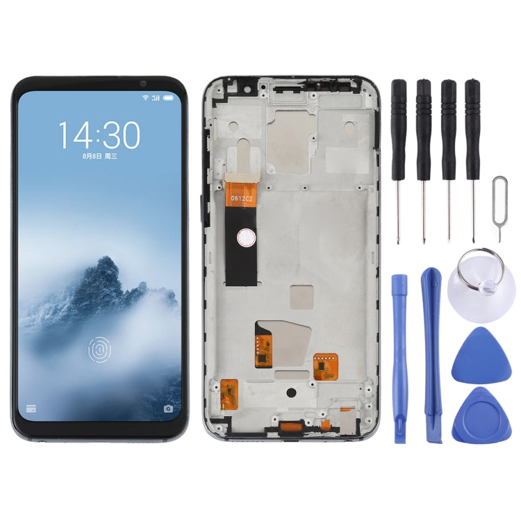 TFT LCD Screen for Meizu 16th Digitizer Full Assembly with Frame, Not Supporting Fingerprint Identification