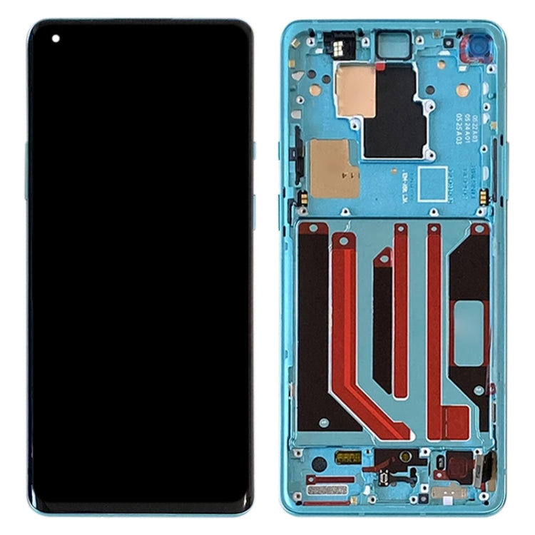 For OnePlus 8 Pro IN2023 Digitizer Full Assembly With Frame OEM LCD Screen (Green)