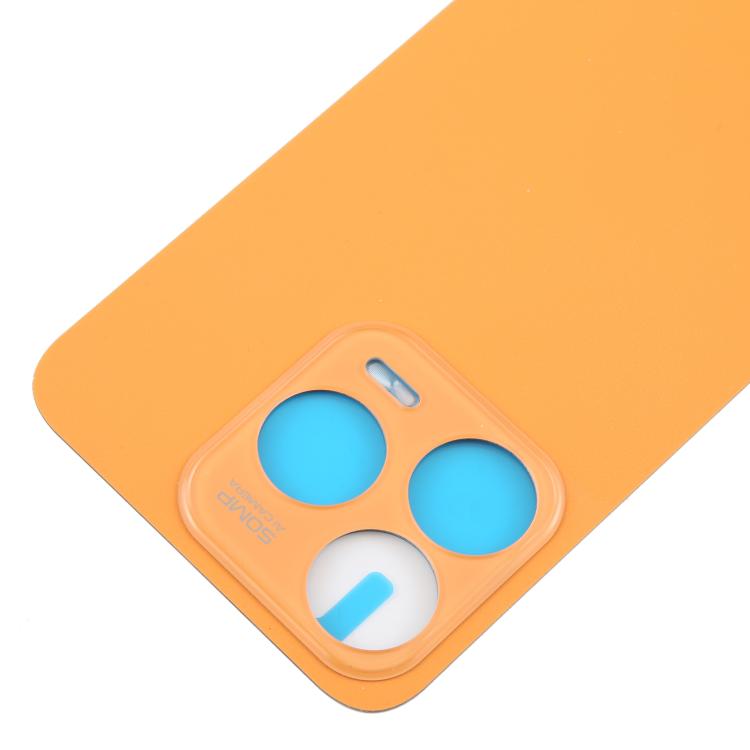 For ZTE Blade V70 Design Leather Material Battery Back Cover with Adhesive - Orange