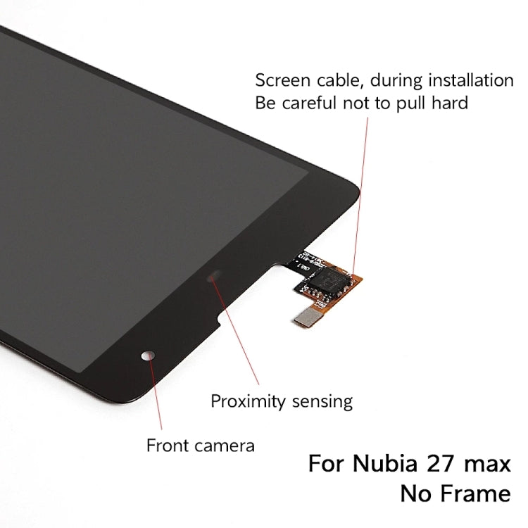 OEM LCD Screen for ZTE Nubia Z7 Max NX505J with Digitizer Full Assembly (Black)