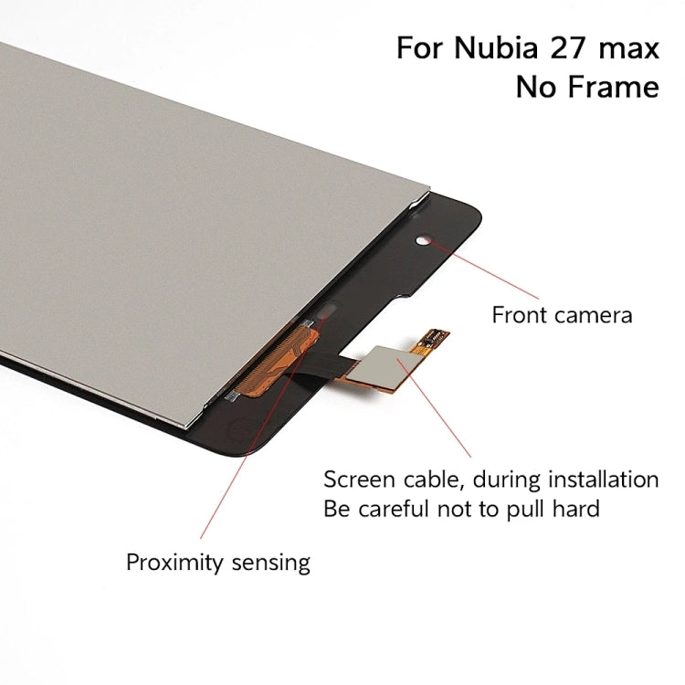 OEM LCD Screen for ZTE Nubia Z7 Max NX505J with Digitizer Full Assembly (Black)