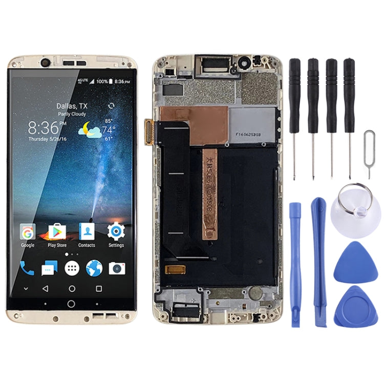 Original AMOLED LCD Screen for ZTE Axon 7 A2017 A2017U A2017G Digitizer Full Assembly With Frame
