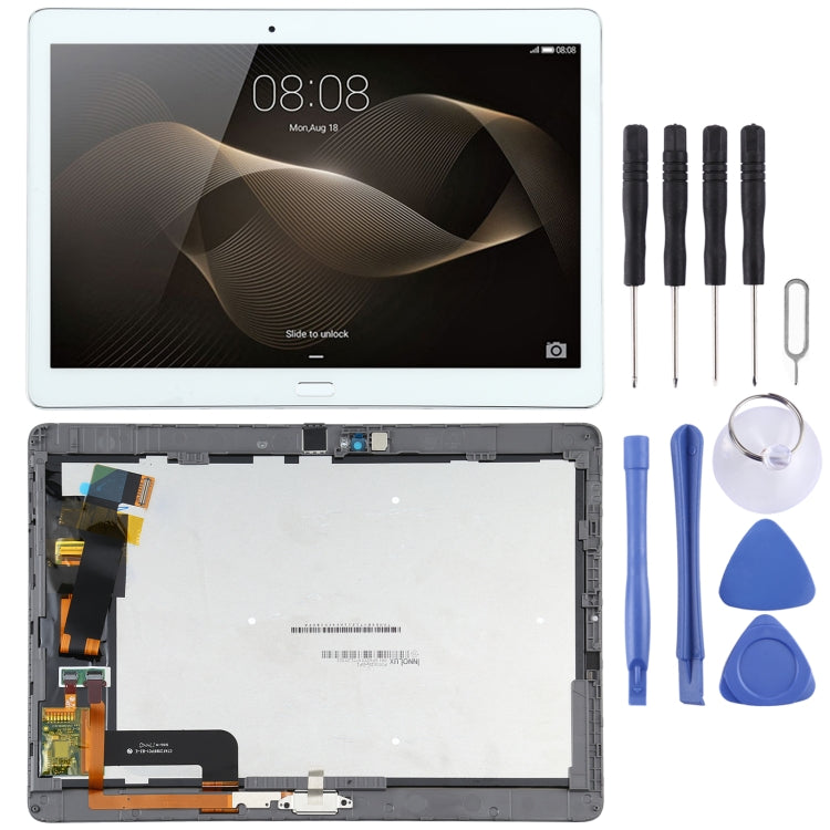 OEM LCD Screen for Huawei MediaPad M2 10.0 M2-A01W/M2-A01L Digitizer Full Assembly with Frame(White)