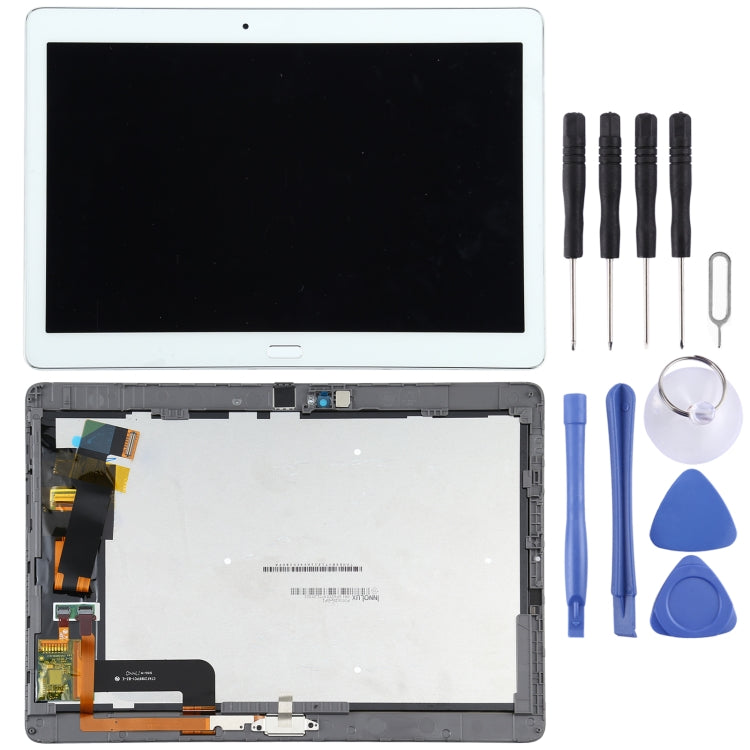 OEM LCD Screen for Huawei MediaPad M2 10.0 M2-A01W/M2-A01L Digitizer Full Assembly with Frame(White)
